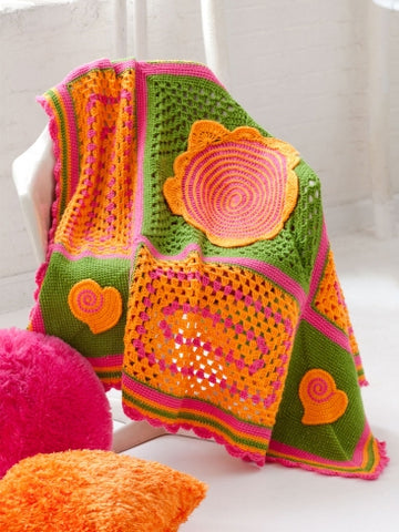 Teen Throw in Caron Simply Soft Party and Simply Soft Brites - Downloadable PDF