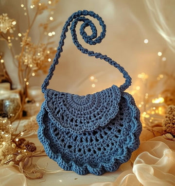 Crochet Half Circle Bag Pattern PDF + Video Tutorial – Boho Purse / Half Moon Handbag DIY