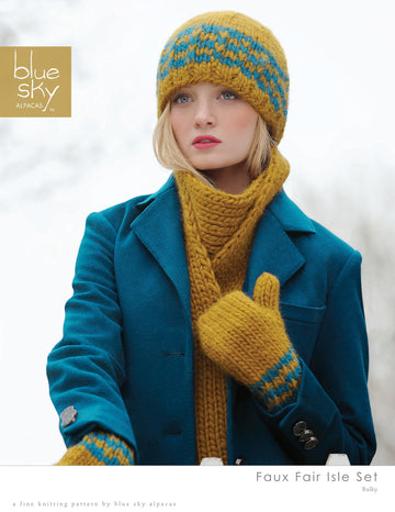 Blue Sky Fibers Faux Fair Isle Set