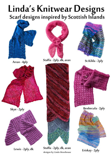 Scarf designs inspired by Scottish Islands