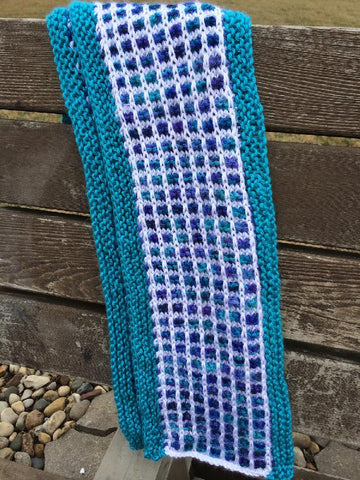 Ocean Waves Checkered Scarf