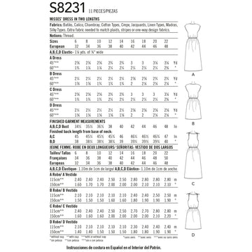 Simplicity Pattern 8231 Women's Dress in Two Lengths 8231 - Sewing Pattern