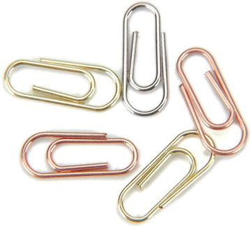 ODDITIES Mini Metal Paper Clips .5"X.25" Silver, Copper & Brass