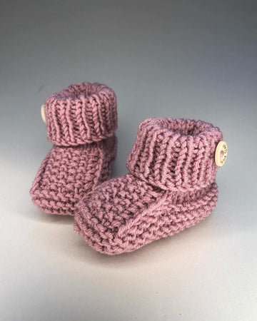 Baby Seed Stitch Booties 0-3 & 3-6 Months
