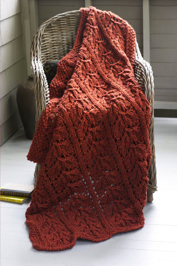 Autumn Leaves Afghan in Lion Brand Wool-Ease Thick & Quick - 90329AD
