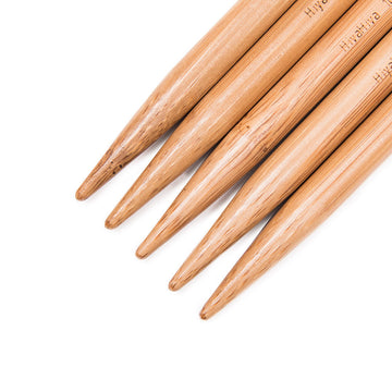 HiyaHiya Bamboo Double Pointed Needles 5" 12cm (Set of 5)