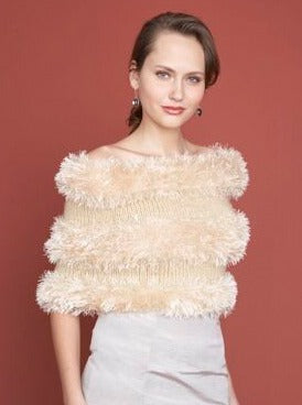 Capelet in Lion Brand Jiffy and Fun Fur - 60784A