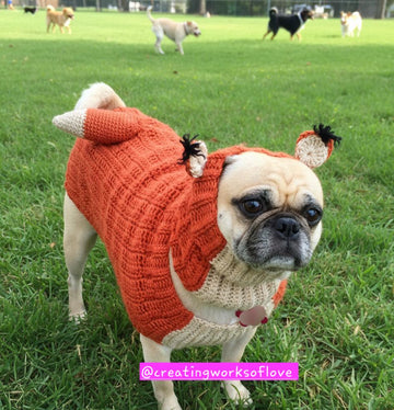 Fox Dog Costume Sweater