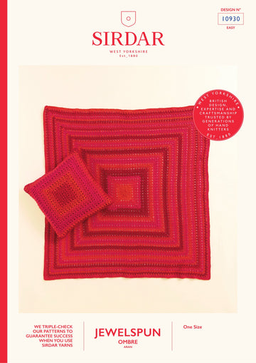 Radiant Crochet Blanket in Sirdar Jewelspun Ombre - 10930 - Downloadable PDF