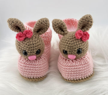Bunny Baby Boot – Crochet Booties Pattern Available in English and Portuguese