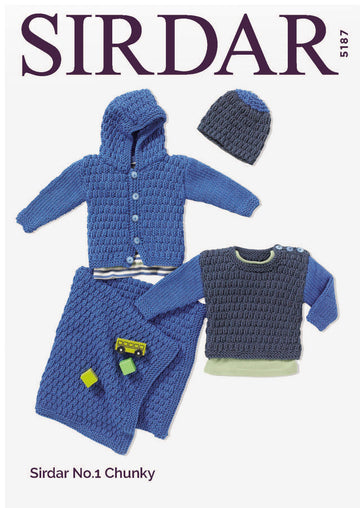 Jacket & Accessories in Sirdar No.1 Chunky - 5187 - Downloadable PDF
