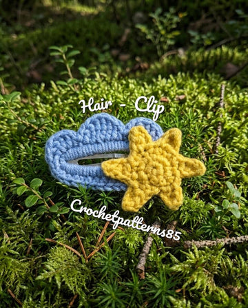 Cloud and sun hair clip english-us