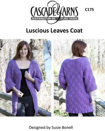 Luscious Leaves Coat in Baby Alpaca - C175