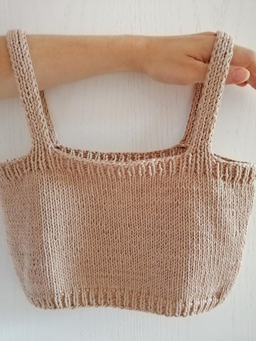 Square neck crop top from cotton