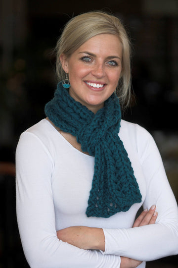 Openwork Scarf in Plymouth Yarn De Aire - F367 - Downloadable PDF