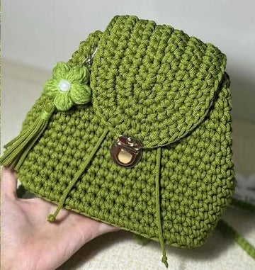 Drawstring Flap Backpack | PDF Crochet