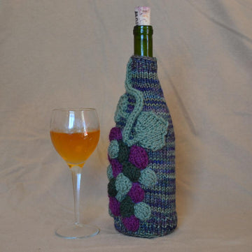 Grapevine Wine Bottle Art Sweater