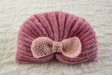 Baby Girl Retro Hat Cloche Style With Bow