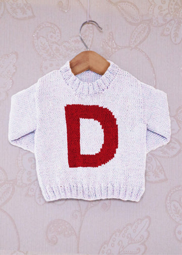Intarsia - Letter D Chart - Childrens Sweater