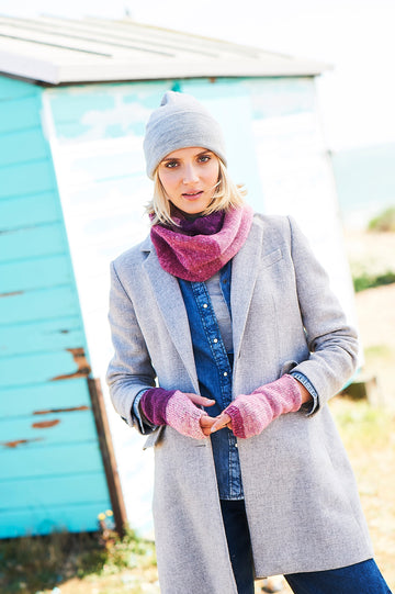 Sweater, Double Loop Snood and Wristwarmers in Stylecraft Batik Swirl DK - 9674 - Downloadable PDF