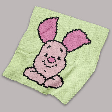 70 x 70 blocks Piglet Square C2C Crochet Blanket Pattern