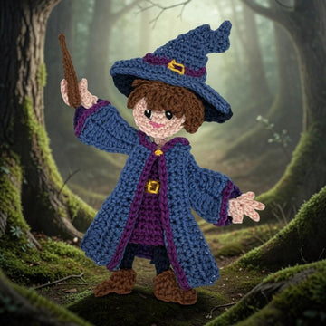 Wizard crochet applique pattern