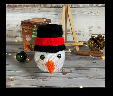 Snowman Chocolate Orange Cover Knitting Pattern