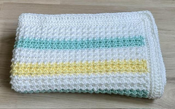 Crow's Nest Stitch Baby Blanket
