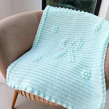 Bow baby blanket