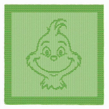 Happy Grinch blanket Knitting Pattern Knit-Purl only