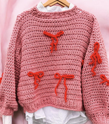 Bow Crochet Jumper