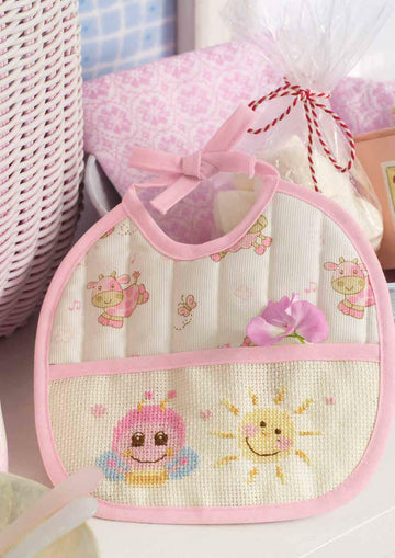 Friends Are Forever - Cute Pink Bee Bib in Anchor - Downloadable PDF