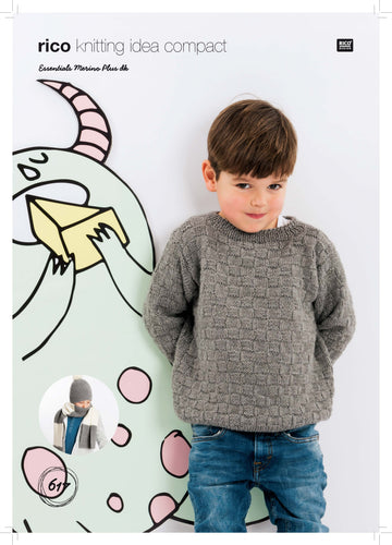 Sweater, Hat and Scarf in Rico Essentials Merino Plus DK - 617 - Leaflet