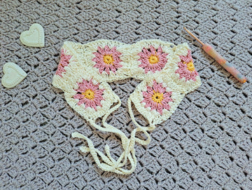 Crochet Boho Flower Hairband Headband Pattern