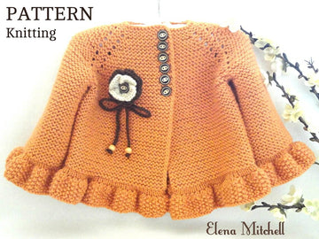 Pattern Baby Girl Knitting Cardigan Camila