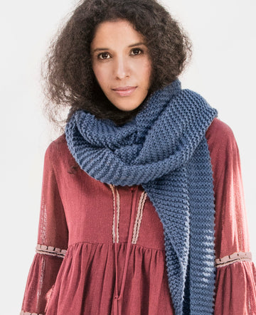 Waverly Wrap in Blue Sky Fibers Worsted Cotton - 201804 - Downloadable PDF