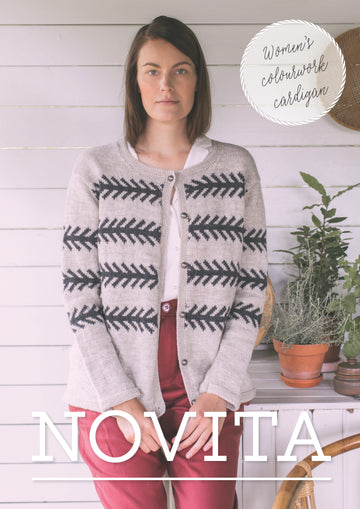 Women's Colorwork Cardigan in Novita Nalle - Downloadable PDF