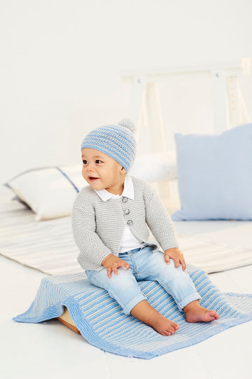 Cardigan, Blanket & Hat in Stylecraft Bambino DK - 9530 - Downloadable PDF