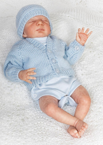 Premature Baby 10 inch Cardi and Hat