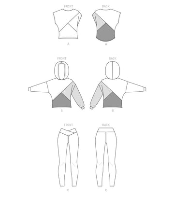 McCall's Misses' and Women's Tops and Leggings M8244 - Sewing Pattern