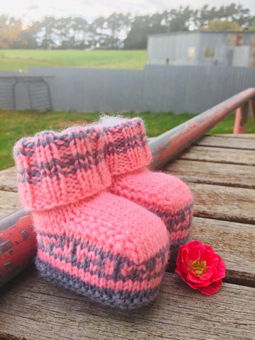 Posh Pink Baby Booties
