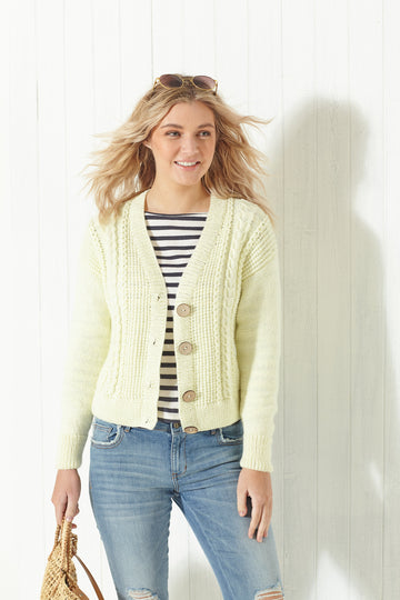 Ladies Round Neck Cardigan & V Neck Cardigan in King Cole Paradise Beach Dk - 5616 - Leaflet