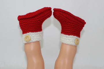 Chunky Baby Christmas Booties