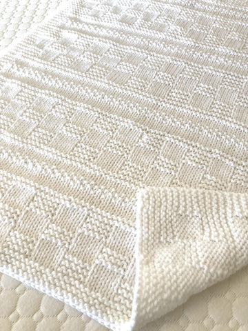 Jesse Baby Blanket in Aran or Chunky