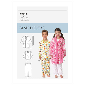 Simplicity Children's Cozywear S9213 - Paper Pattern, Size A (2-3-4-5-6)