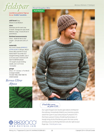 Berroco Feldspar PDF - Norah Gaughan Men