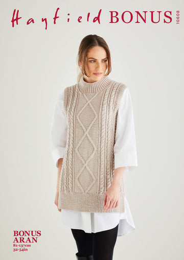 Tunic in Hayfield Bonus Aran - 10608 - Downloadable PDF