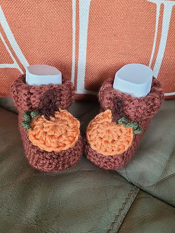 Little Pumpkin Baby Booties