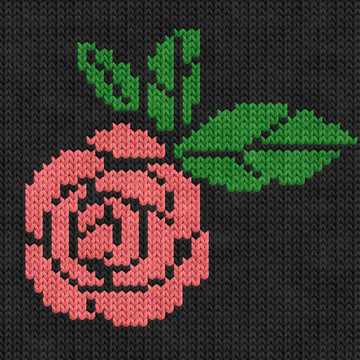Rose Blossom Floral Knitting Chart