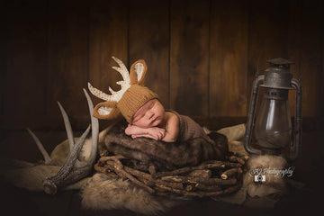 Deer Beanie with Felt Antlers